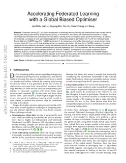 Accelerating Federated Learning with a Global Biased Optimiser