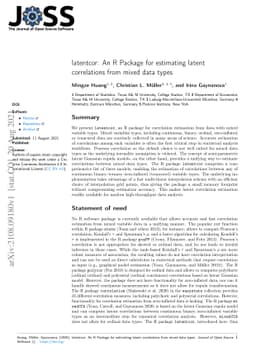latentcor: An R Package for estimating latent correlations from mixed
  data types