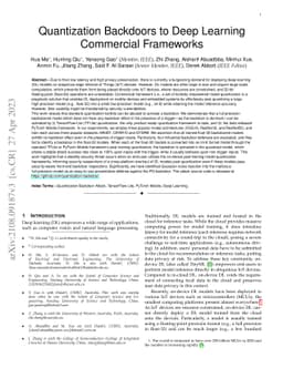 Quantization Backdoors to Deep Learning Commercial Frameworks
