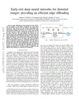 Early-exit deep neural networks for distorted images: providing an
  efficient edge offloading