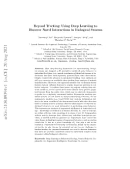Beyond Tracking: Using Deep Learning to Discover Novel Interactions in
  Biological Swarms