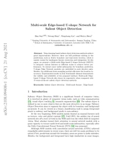 Multi-scale Edge-based U-shape Network for Salient Object Detection