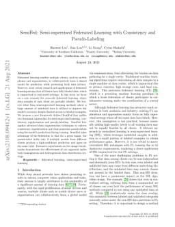 SemiFed: Semi-supervised Federated Learning with Consistency and
  Pseudo-Labeling