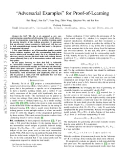 "Adversarial Examples" for Proof-of-Learning