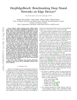 DeepEdgeBench: Benchmarking Deep Neural Networks on Edge Devices