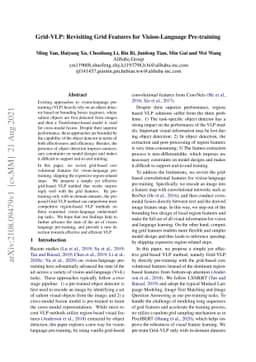 Grid-VLP: Revisiting Grid Features for Vision-Language Pre-training