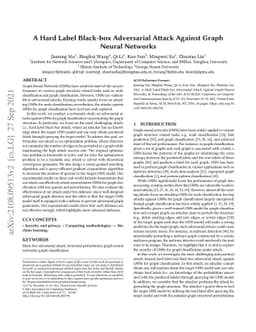 A Hard Label Black-box Adversarial Attack Against Graph Neural Networks