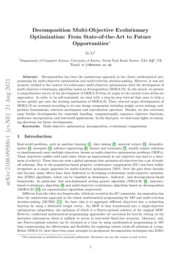 Decomposition Multi-Objective Evolutionary Optimization: From
  State-of-the-Art to Future Opportunities