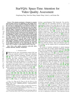 StarVQA: Space-Time Attention for Video Quality Assessment