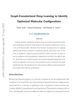 Graph-Convolutional Deep Learning to Identify Optimized Molecular
  Configurations