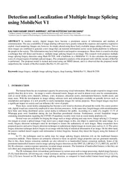 Detection and Localization of Multiple Image Splicing Using MobileNet V1