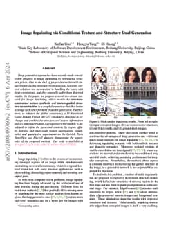 Image Inpainting via Conditional Texture and Structure Dual Generation
