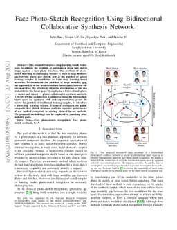 Face Photo-Sketch Recognition Using Bidirectional Collaborative
  Synthesis Network