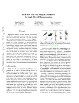 Black-Box Test-Time Shape REFINEment for Single View 3D Reconstruction