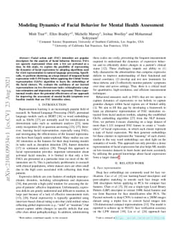 Modeling Dynamics of Facial Behavior for Mental Health Assessment