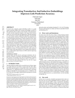 Integrating Transductive And Inductive Embeddings Improves Link
  Prediction Accuracy