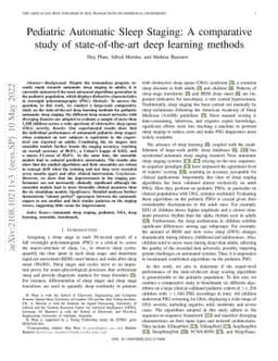 Pediatric Automatic Sleep Staging: A comparative study of
  state-of-the-art deep learning methods