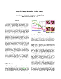 edge-SR: Super-Resolution For The Masses