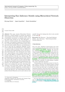 Interpreting Face Inference Models using Hierarchical Network Dissection