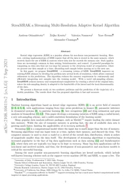 StreaMRAK a Streaming Multi-Resolution Adaptive Kernel Algorithm