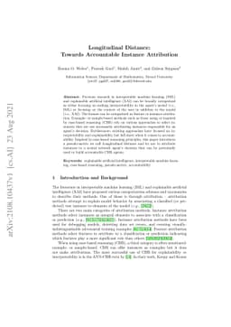Longitudinal Distance: Towards Accountable Instance Attribution