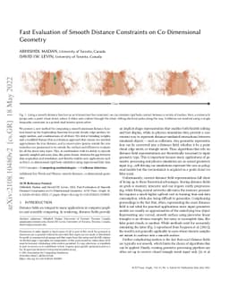 Fast Evaluation of Smooth Distance Constraints on Co-Dimensional
  Geometry
