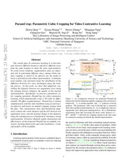 ParamCrop: Parametric Cubic Cropping for Video Contrastive Learning