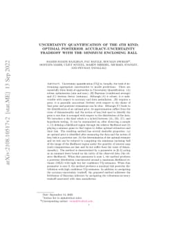 Uncertainty Quantification of the 4th kind; optimal posterior
  accuracy-uncertainty tradeoff with the minimum enclosing ball
