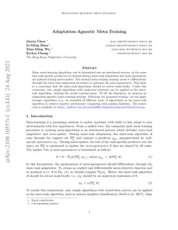 Adaptation-Agnostic Meta-Training