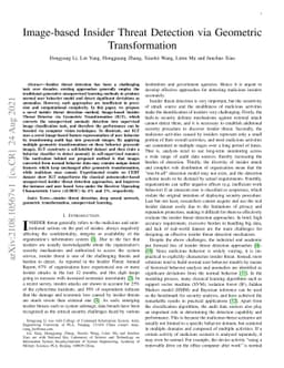 Image-based Insider Threat Detection via Geometric Transformation