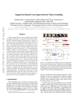 Support-Set Based Cross-Supervision for Video Grounding