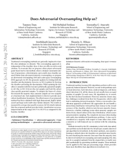 Does Adversarial Oversampling Help us?