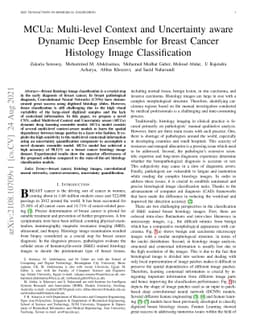 MCUa: Multi-level Context and Uncertainty aware Dynamic Deep Ensemble
  for Breast Cancer Histology Image Classification