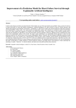 Improvement of a Prediction Model for Heart Failure Survival through
  Explainable Artificial Intelligence