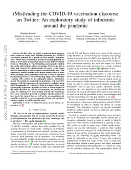 Misleading the Covid-19 vaccination discourse on Twitter: An exploratory
  study of infodemic around the pandemic