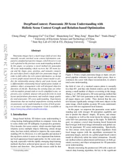 DeepPanoContext: Panoramic 3D Scene Understanding with Holistic Scene
  Context Graph and Relation-based Optimization