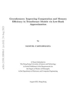 Greenformers: Improving Computation and Memory Efficiency in Transformer
  Models via Low-Rank Approximation