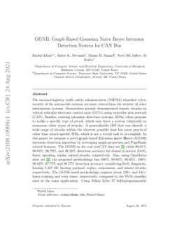 GGNB: Graph-Based Gaussian Naive Bayes Intrusion Detection System for
  CAN Bus
