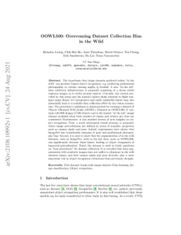 OOWL500: Overcoming Dataset Collection Bias in the Wild