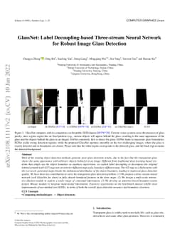 GlassNet: Label Decoupling-based Three-stream Neural Network for Robust
  Image Glass Detection