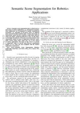 Semantic Scene Segmentation for Robotics Applications