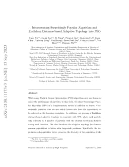 Incorporating Surprisingly Popular Algorithm and Euclidean
  Distance-based Adaptive Topology into PSO