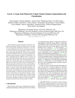 Lizard: A Large-Scale Dataset for Colonic Nuclear Instance Segmentation
  and Classification