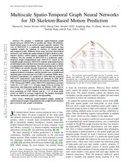 Multiscale Spatio-Temporal Graph Neural Networks for 3D Skeleton-Based
  Motion Prediction
