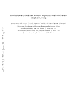 Measurement of Hybrid Rocket Solid Fuel Regression Rate for a Slab
  Burner using Deep Learning