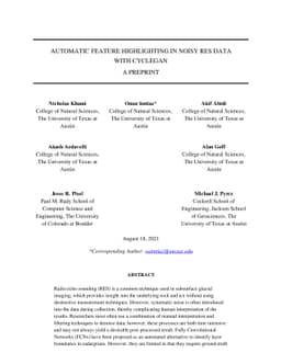 Automatic Feature Highlighting in Noisy RES Data With CycleGAN