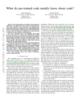 What do pre-trained code models know about code?
