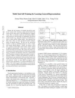 Multi-Task Self-Training for Learning General Representations
