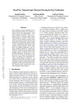 ProoFVer: Natural Logic Theorem Proving for Fact Verification