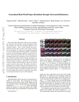 Generalized Real-World Super-Resolution through Adversarial Robustness